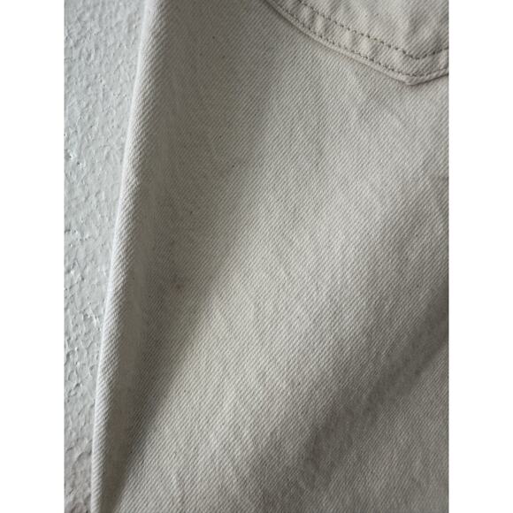 Mango MNG Women's Small Ivory Maxi Denim Jean Front Slit Skirt Cotton Boho - Picture 10 of 12